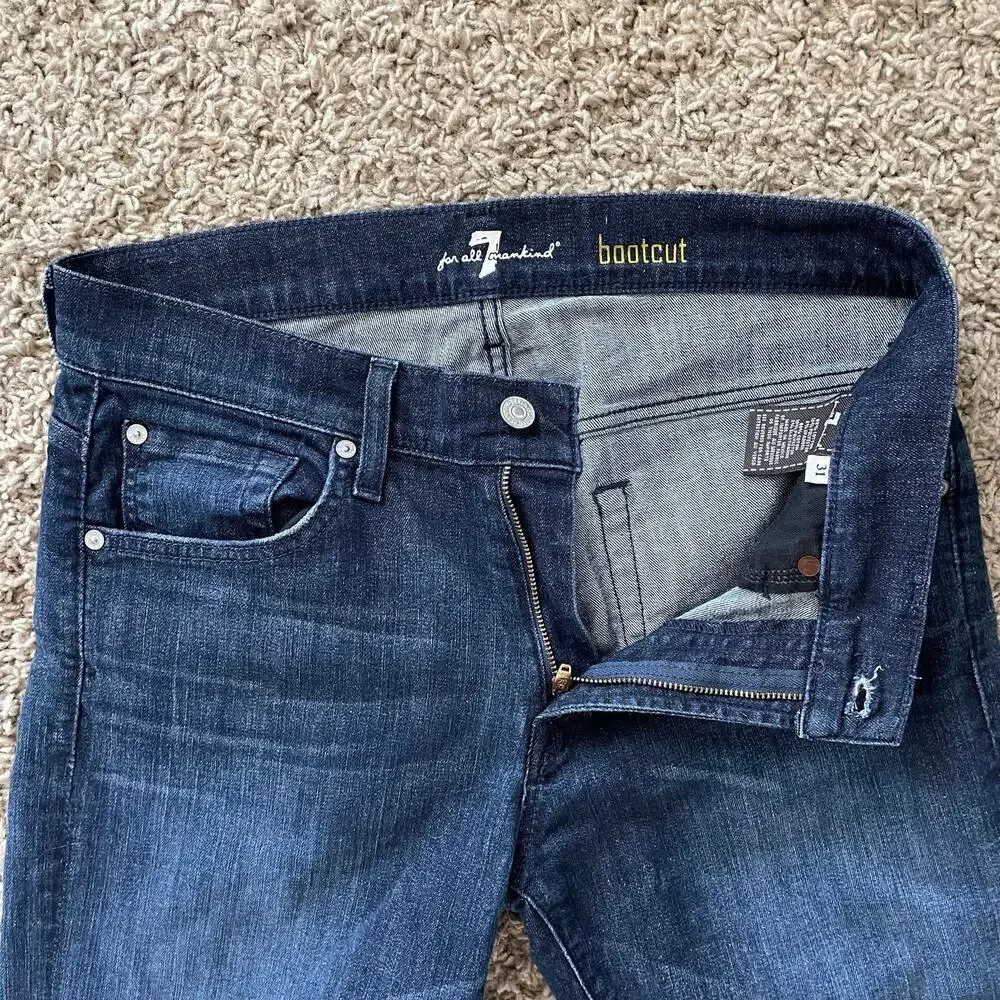 7 for all Mankind Bootcut Dark Wash jeans size 31 y2k midrise